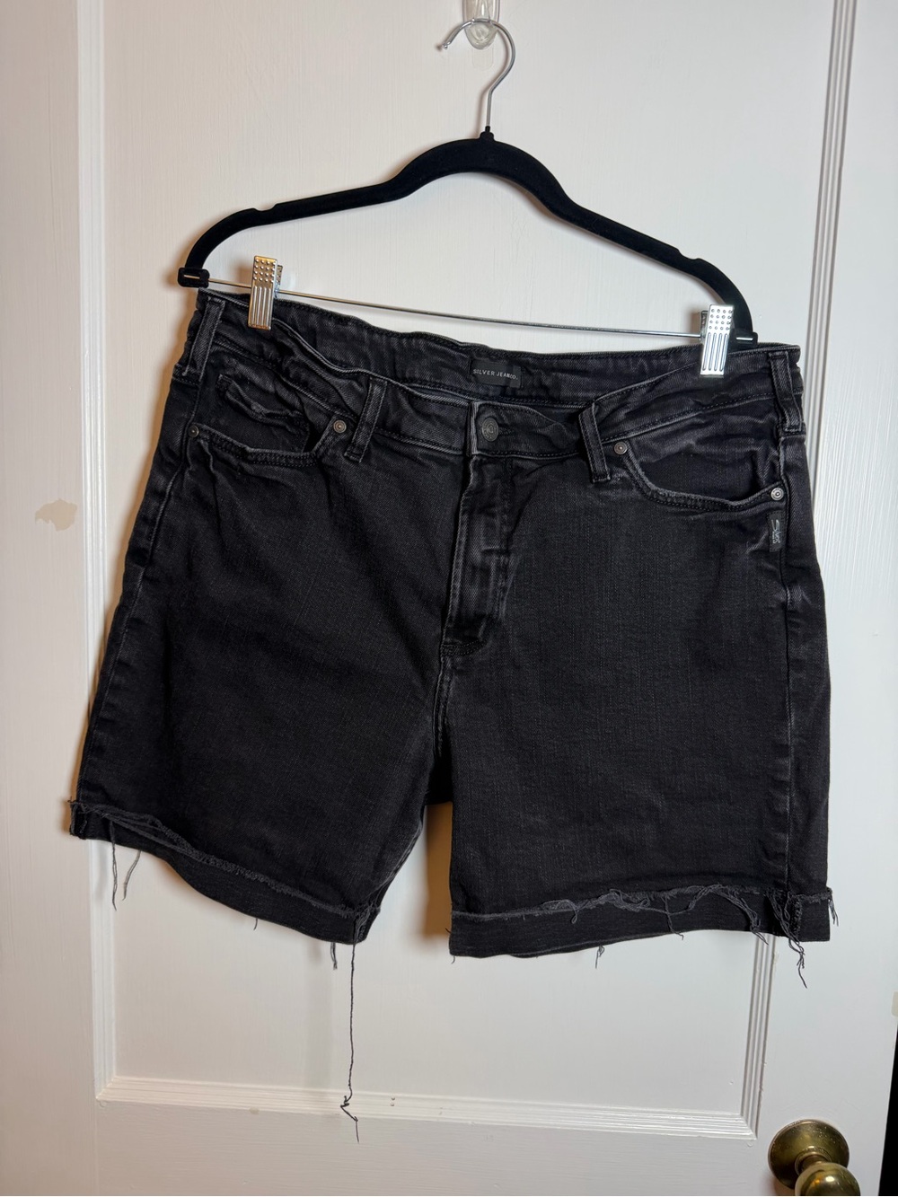 Silver Jeans Black Denim Cutoff Shorts - Size 16